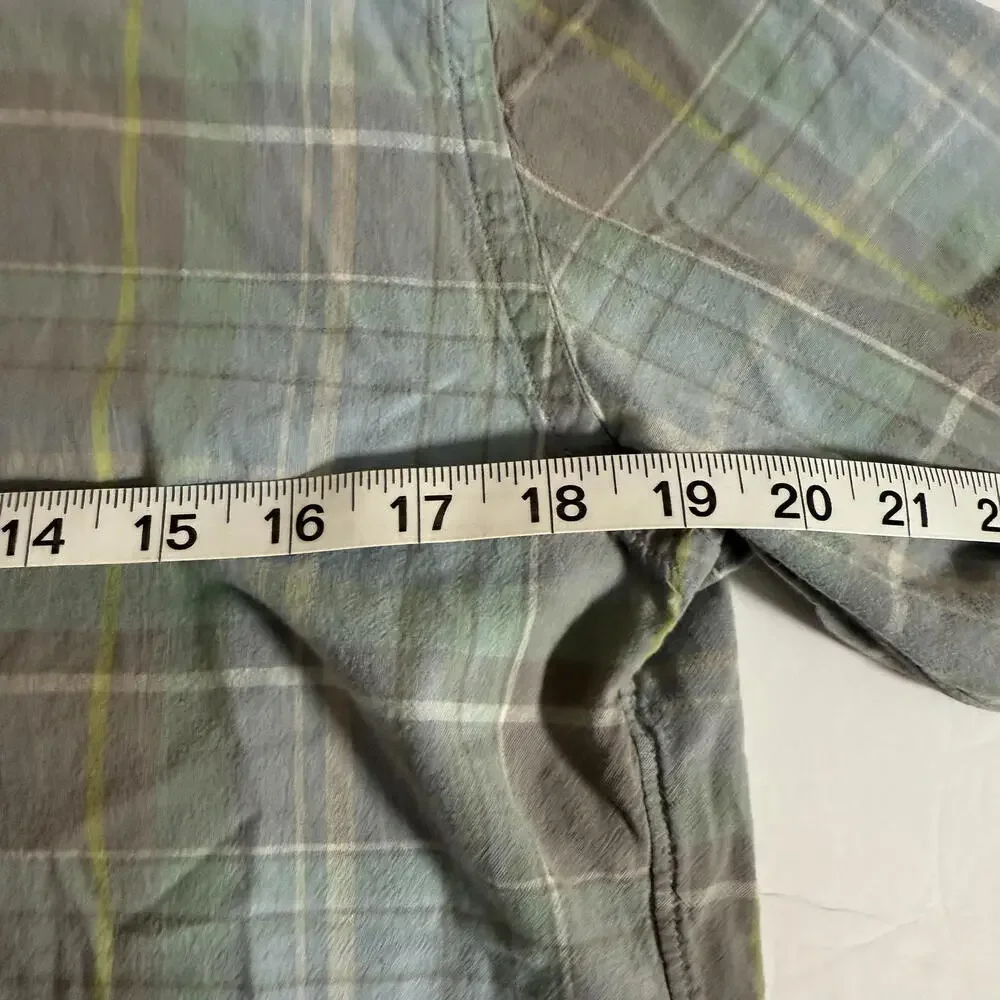 J.‎ Crew Green Madras Plaid Cotton Long Sleeve Button Up. Mens M Preppy